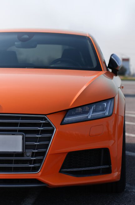 orange audi vehicle